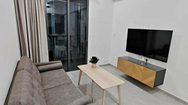 One bedroom with a private bathroom fully furnished studio @ M condominium